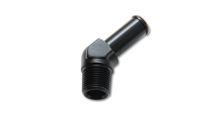 Vibrant 3/4 NPT to 3/4in Barb Straight Fitting 45 Deg Adapter - Aluminum - Image 4