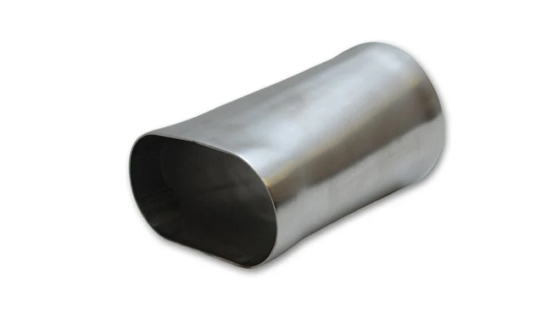 Vibrant 3.5in oval (Nominal) x 3.5in Round Transition adapter T304 SS 6in long - Image 2