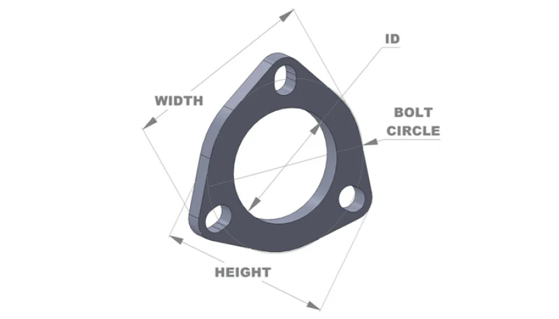 Vibrant 3-Bolt T304 SS Exhaust Flange (2.75in I.D.) - Image 4