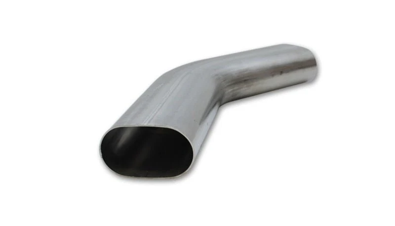 Vibrant 3in Oval (Nominal Size) T304 SS 45 deg Mandrel Bend 6in x 6in leg lengths - Image 2
