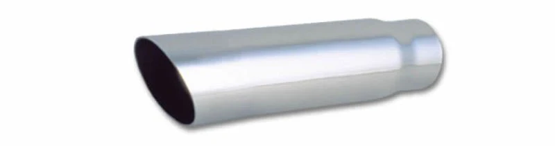 Vibrant 3in Round SS Truck/SUV Exhaust Tip (Single Wall Angle Cut) - 2.5in inlet 11in long - Image 2