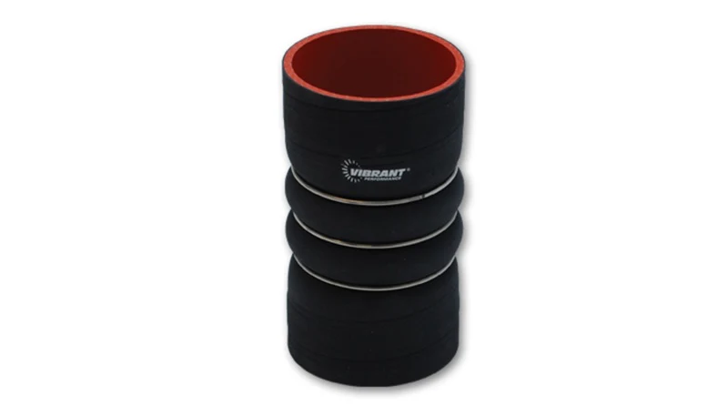 Vibrant 4 Ply Aramid Reinf Silicone Hump Hose conn 3.5in IDx6in long 3 reinforcement ring MATTE BLK - Image 3