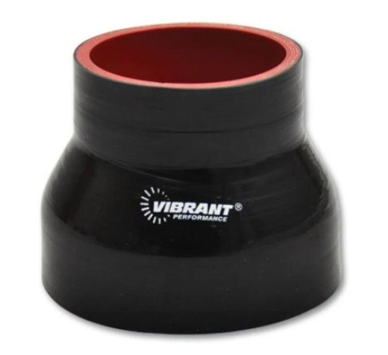 Vibrant 4 Ply Reducer Couper 3.5in ID x 3.75in ID x 3.0in Long - Black - Image 2