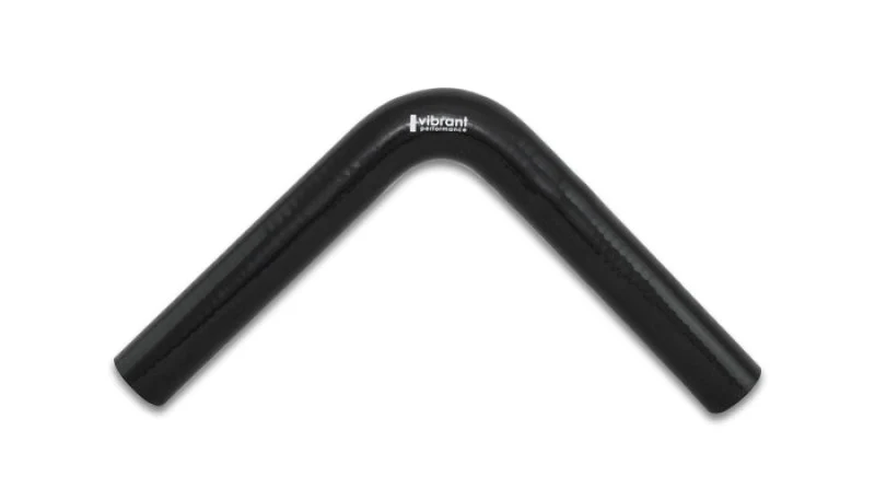 Vibrant 4 Ply Reinforced Silicone Elbow Connector - 1in ID x 8in Leg 90 Deg Elbow (BLACK) - Image 2