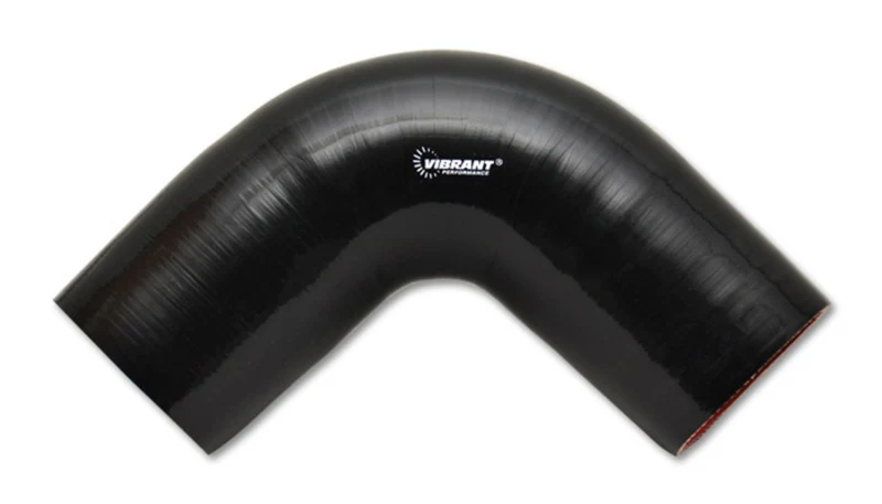 Vibrant 4 Ply Reinforced Silicone Elbow Connector - 2.25in I.D. - 90 deg. Elbow (BLACK) - Image 3
