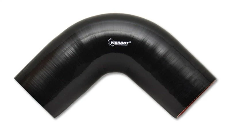 Vibrant 4 Ply Reinforced Silicone Elbow Connector - 4in I.D. - 90 deg. Elbow (BLACK) - Image 2
