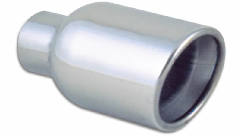 Vibrant 4in Round SS Exhaust Tip (Double Wall Resonated Angle Cut Rolled Edge) - Image 5