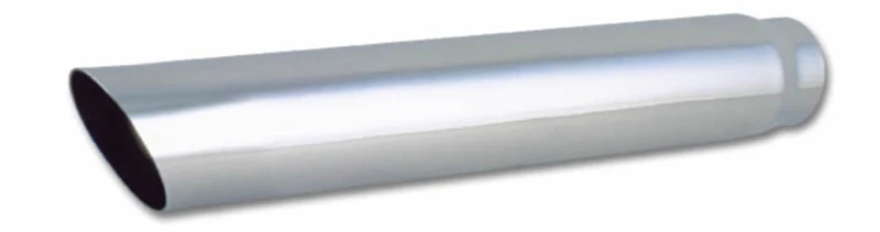 Vibrant 4in Round SS Truck/SUV Exhaust Tip (Single Wall Angle Cut) - 2.5in inlet 20in long - Image 5