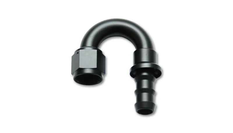 Vibrant -6AN Push-On 180 Deg Hose End Fitting - Aluminum - Image 2