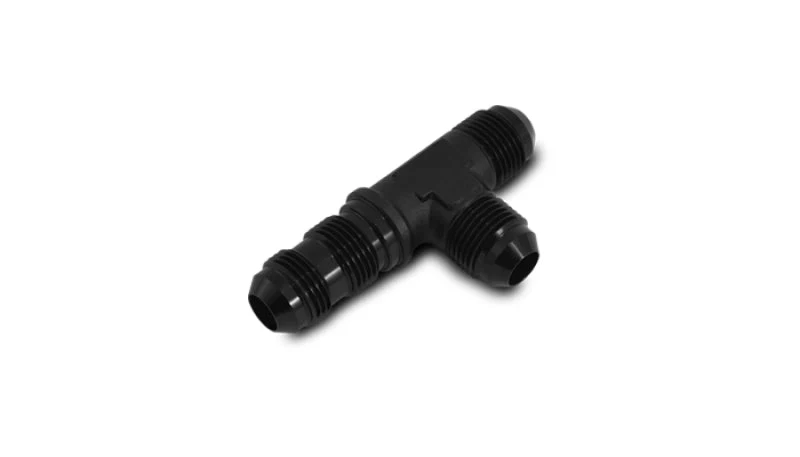 Vibrant -8AN Bulkhead Adapter Tee on Run Fittings - Anodized Black Only - Image 2