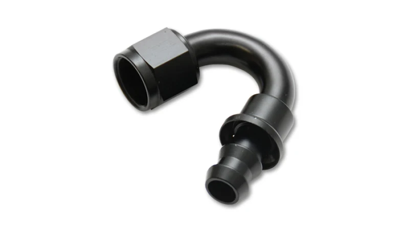 Vibrant -8AN Push-On 150 Deg Hose End Fitting - Aluminum - Image 2