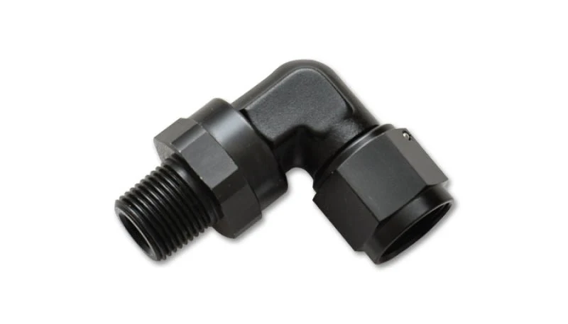 Vibrant -8AN to 1/4in NPT Female Swivel 90 Degree Adapter Fitting - Image 4