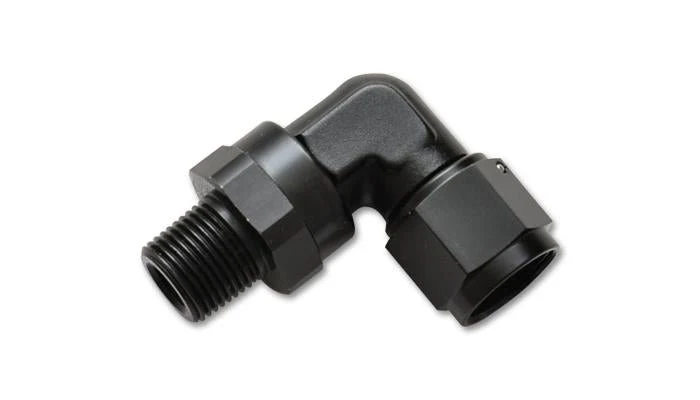 Vibrant -8AN to 3/8in NPT Female Swivel 90 Degree Adapter Fitting - Image 2