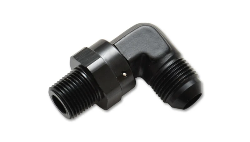 Vibrant -8AN to 3/8in NPT Male Swivel 90 Degree Adapter Fitting - Image 2