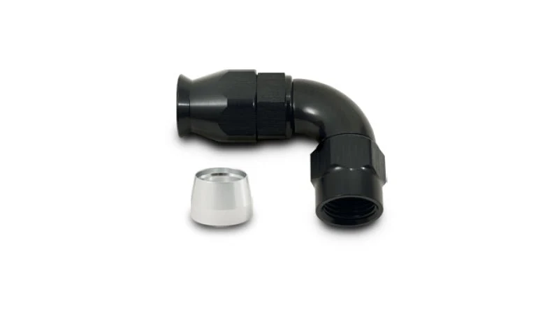Vibrant 90 Degree One Piece Hose End for PTFE Lined Hose Size -12AN - Image 2