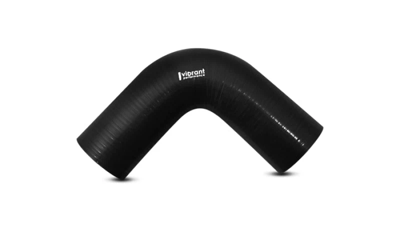 Vibrant 90 Degree Silicone Elbow 2.375in ID x 5.00in Leg Length - Black - Image 2
