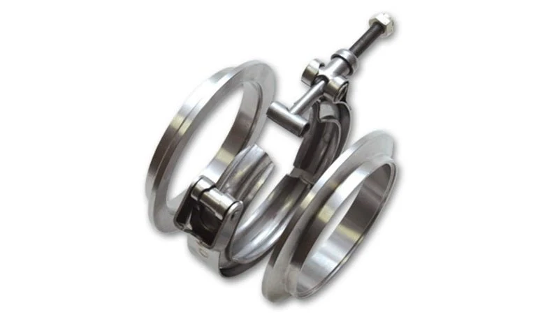 Vibrant AL V-B Flange Assembly 2.5in OD Tubing incl 2 AL V-b flanges 1 SS V-B Clamp 1 Viton O-Ring - Image 2