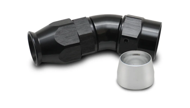Vibrant Aluminum 30 Degree One Piece Hose End for PTFE Lined Hose (Size -12AN) - Image 2