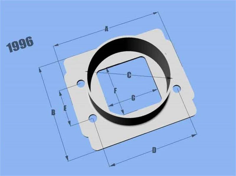 Vibrant MAF Sensor Adapter Plate Toyota w/ Bosch MAF Sensor w/ 3in ID filter only