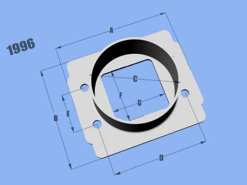 Vibrant MAF Sensor Adapter Plate Toyota w/ Bosch MAF Sensor w/ 3in ID filter only - Image 2