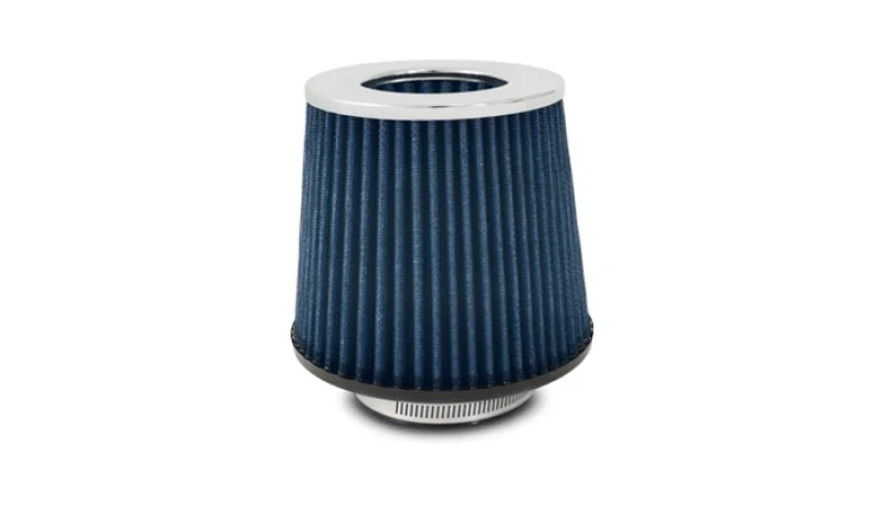 Vibrant Open Funnel Perf Air Filter (5in Cone O.D. x 5in Tall x 4.5in inlet I.D.) Chrome Filter Cap - Image 2