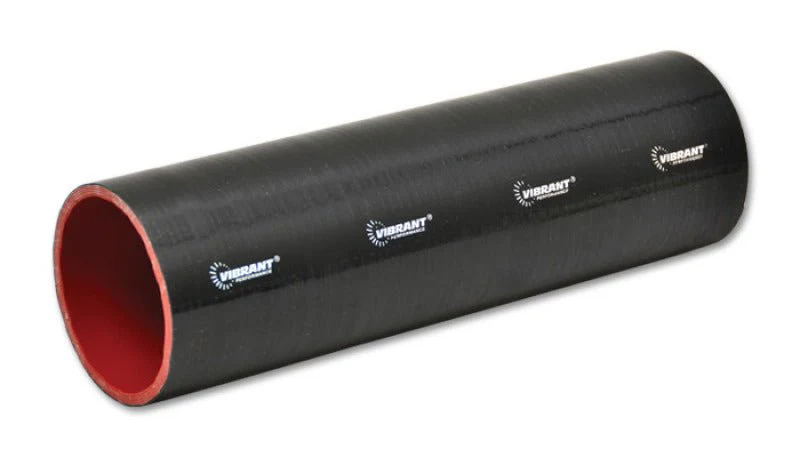 Vibrant Silicone Straight Hose Coupler 3.125in ID x 12.00in Long - Gloss Black - Image 2