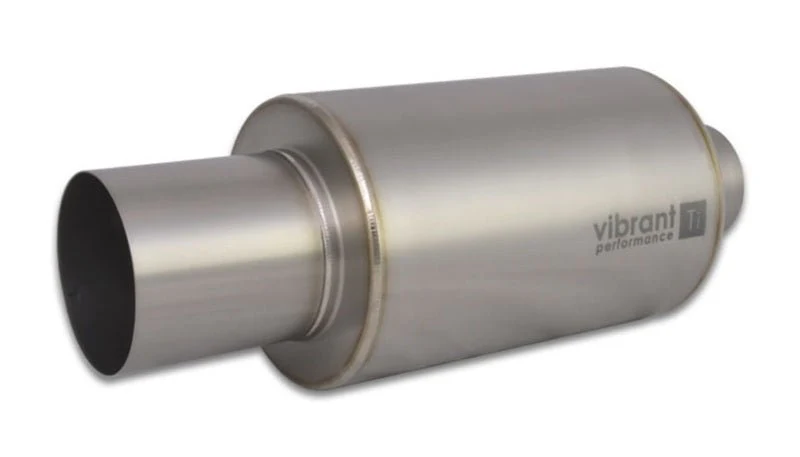 Vibrant Titanium Muffler w/Straight Cut Natural Tip 3in. Inlet / 3in. Outlet - Image 2